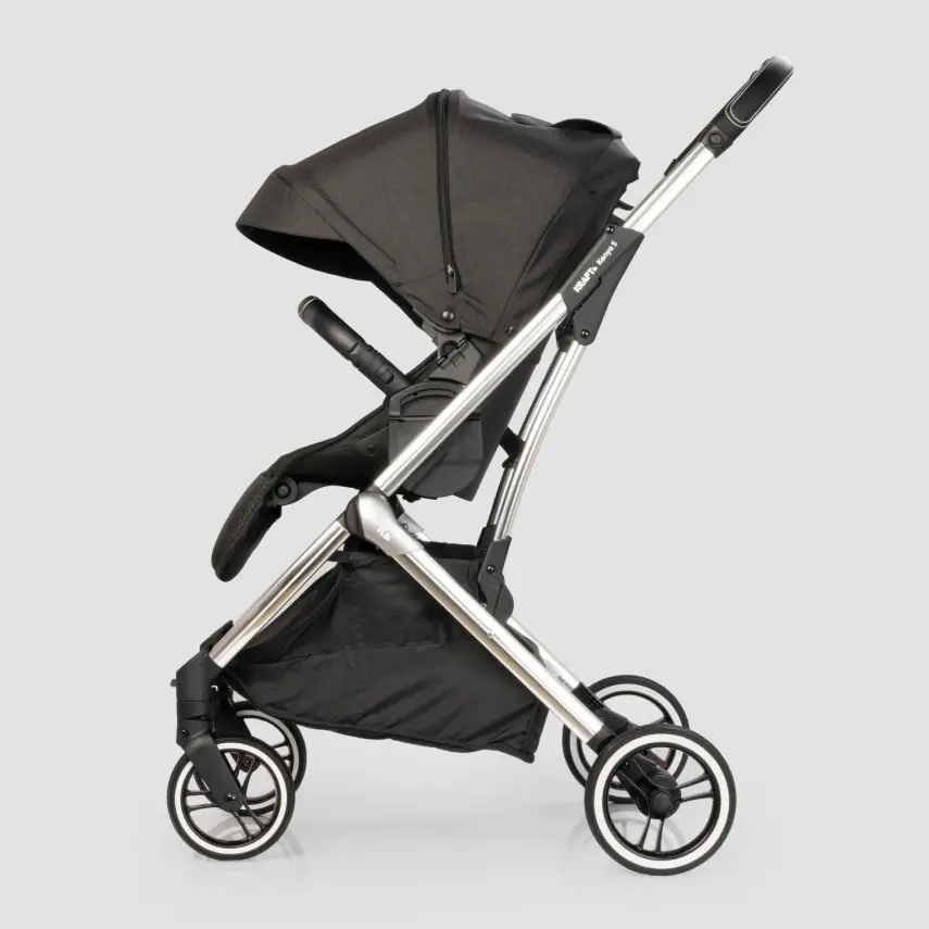 Kraft Kenya S Armor Plus Çift Yönlü Tek Elle Katlanabilir Kompakt Travel Sistem Bebek Arabası Black - 28