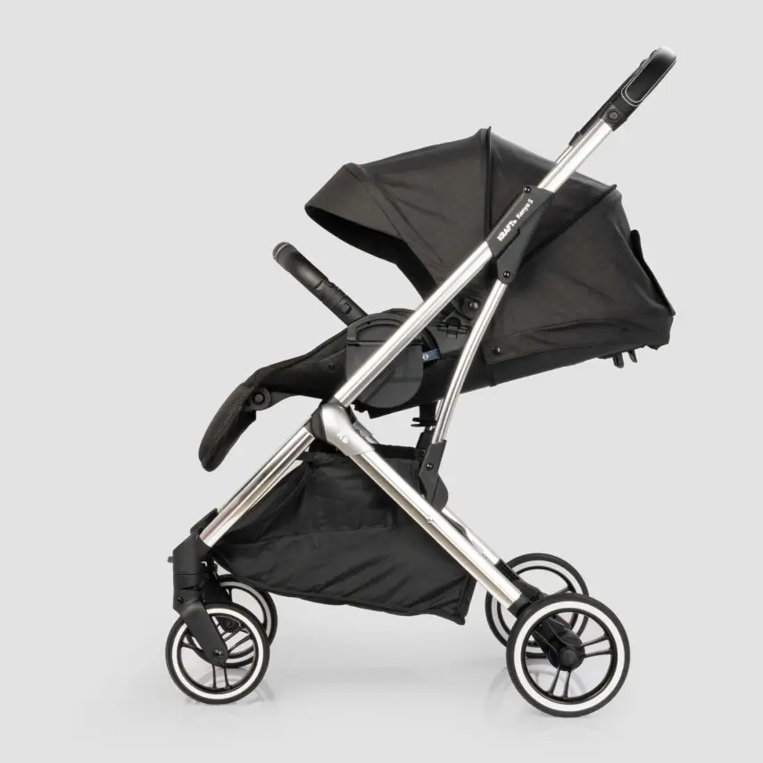 Kraft Kenya S Armor Plus Çift Yönlü Tek Elle Katlanabilir Kompakt Travel Sistem Bebek Arabası Black - 23