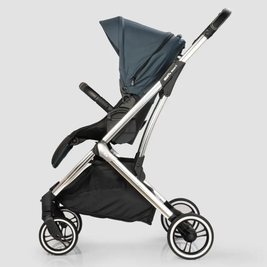 Kraft Kenya S Armor Plus Çift Yönlü Tek Elle Katlanabilir Kompakt Travel Sistem Bebek Arabası Blue - 13