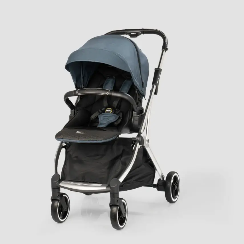 Kraft Kenya S Armor Plus Çift Yönlü Tek Elle Katlanabilir Kompakt Travel Sistem Bebek Arabası Blue - 8