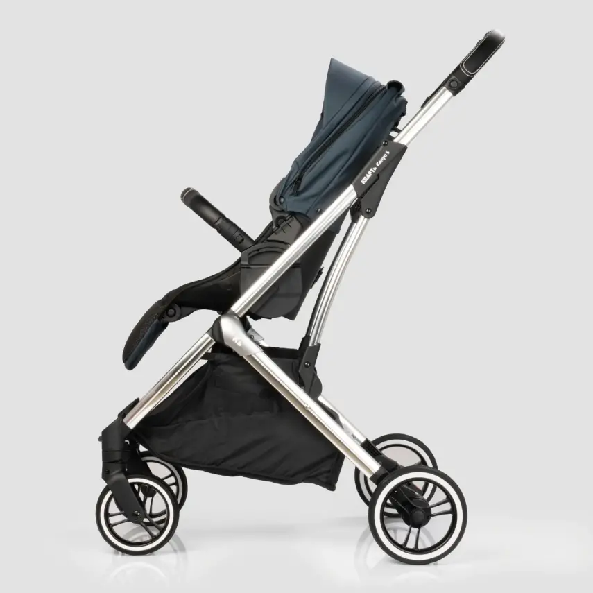 Kraft Kenya S Armor Plus Çift Yönlü Tek Elle Katlanabilir Kompakt Travel Sistem Bebek Arabası Blue - 12