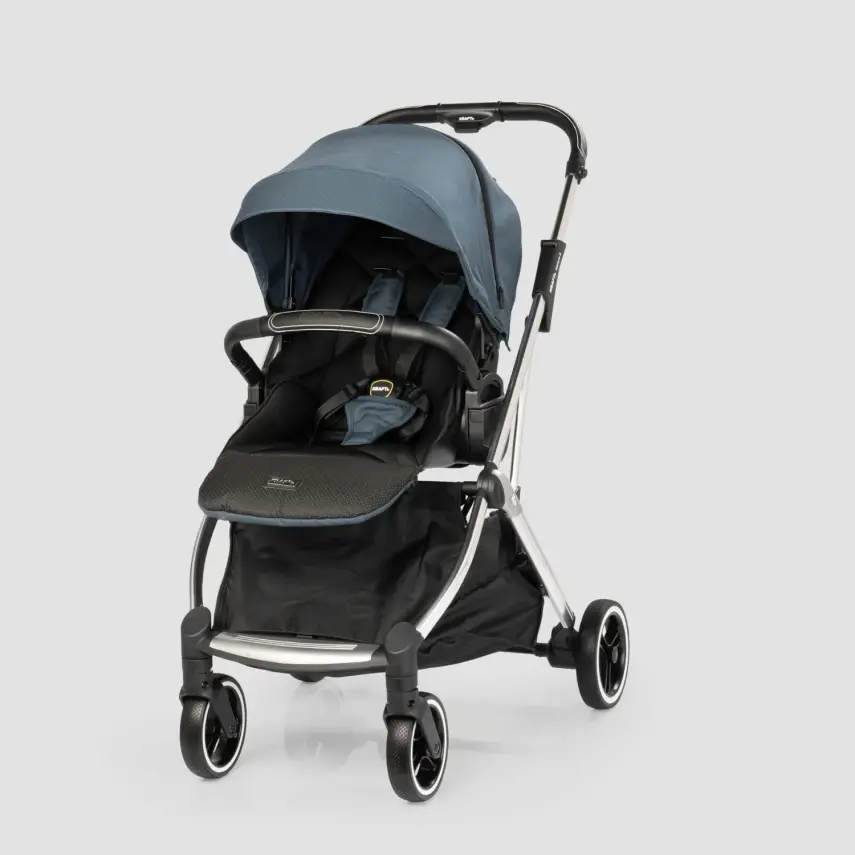 Kraft Kenya S Armor Plus Çift Yönlü Tek Elle Katlanabilir Kompakt Travel Sistem Bebek Arabası Blue - 5