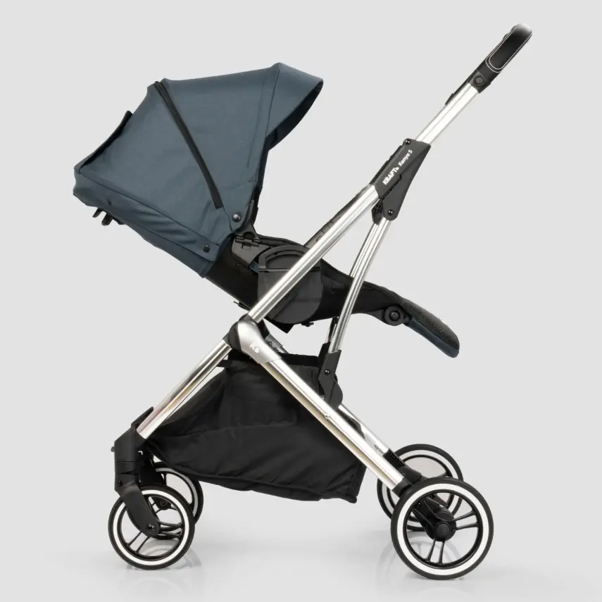 Kraft Kenya S Armor Plus Çift Yönlü Tek Elle Katlanabilir Kompakt Travel Sistem Bebek Arabası Blue - 38