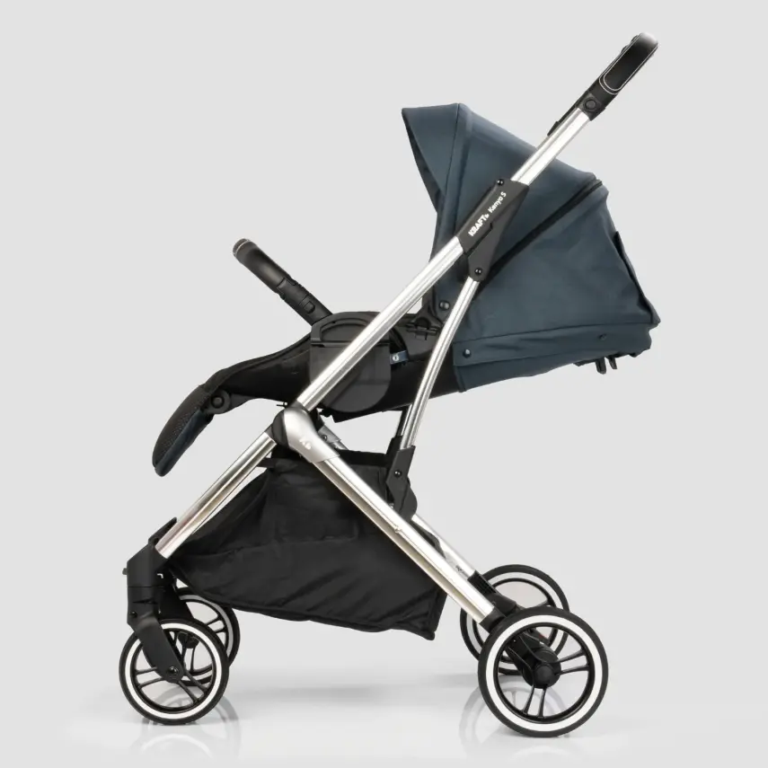 Kraft Kenya S Armor Plus Çift Yönlü Tek Elle Katlanabilir Kompakt Travel Sistem Bebek Arabası Blue - 11