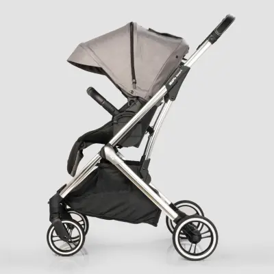 Kraft Kenya S Armor Plus Çift Yönlü Tek Elle Katlanabilir Kompakt Travel Sistem Bebek Arabası Grey - 8