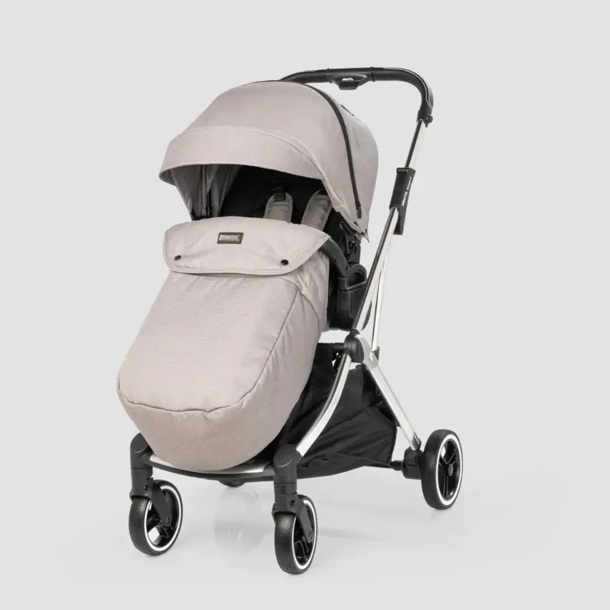 Kraft Kenya S Armor Plus Çift Yönlü Tek Elle Katlanabilir Kompakt Travel Sistem Bebek Arabası Grey - 7