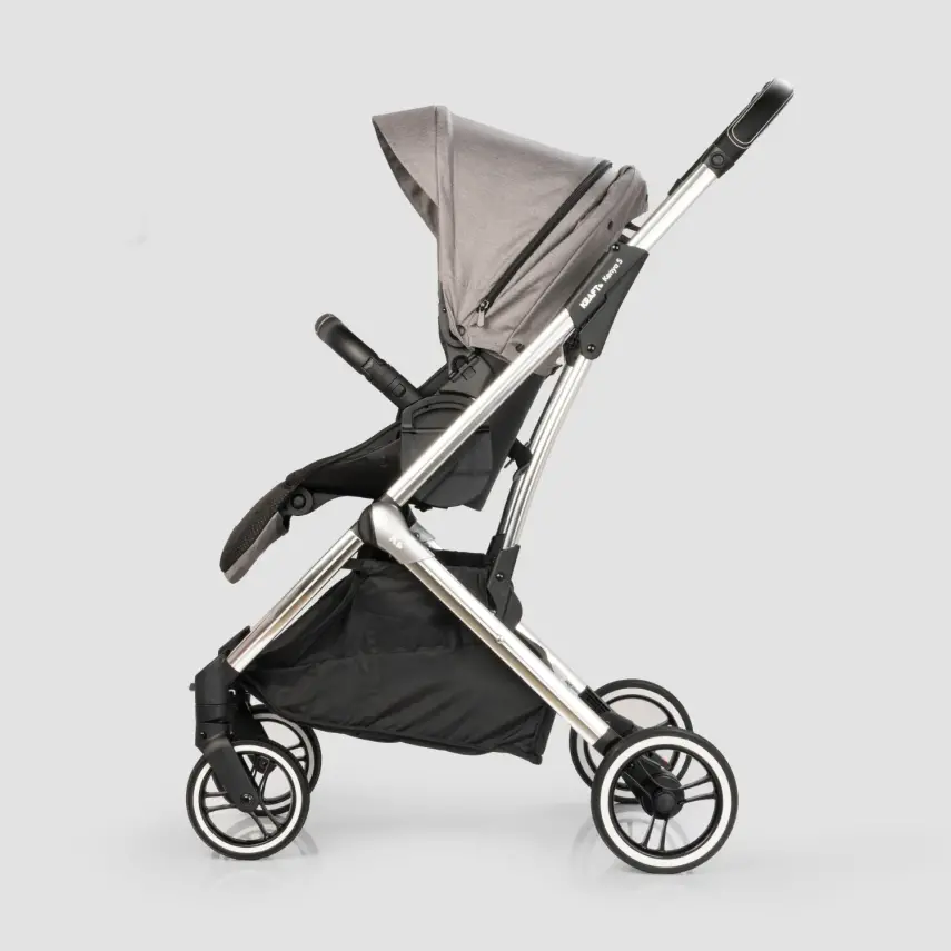 Kraft Kenya S Armor Plus Çift Yönlü Tek Elle Katlanabilir Kompakt Travel Sistem Bebek Arabası Grey - 9