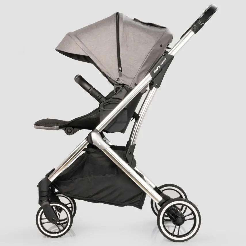 Kraft Kenya S Armor Plus Çift Yönlü Tek Elle Katlanabilir Kompakt Travel Sistem Bebek Arabası Grey - 15