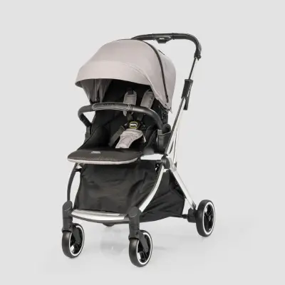 Kraft Kenya S Armor Plus Çift Yönlü Tek Elle Katlanabilir Kompakt Travel Sistem Bebek Arabası Grey - 4