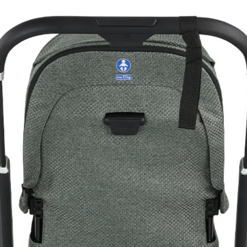 Kraft Kobe Capsule Çift Yönlü Doğumdan İtibaren 22 kg Taşıma 360° PU Tekerlek ile Mükemmel Manevra Sağlayan Travel Sistem-Seyahat Sistem Bebek Arabası Black Green - 3