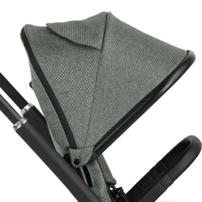 Kraft Kobe Capsule Çift Yönlü Doğumdan İtibaren 22 kg Taşıma 360° PU Tekerlek ile Mükemmel Manevra Sağlayan Travel Sistem-Seyahat Sistem Bebek Arabası Black Green - 5