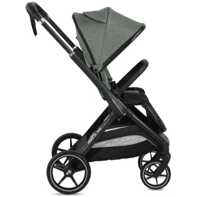 Kraft Kobe Capsule Çift Yönlü Doğumdan İtibaren 22 kg Taşıma 360° PU Tekerlek ile Mükemmel Manevra Sağlayan Travel Sistem-Seyahat Sistem Bebek Arabası Black Green - 7