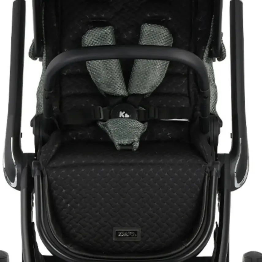 Kraft Kobe Capsule Çift Yönlü Doğumdan İtibaren 22 kg Taşıma 360° PU Tekerlek ile Mükemmel Manevra Sağlayan Travel Sistem-Seyahat Sistem Bebek Arabası Black Green - 9