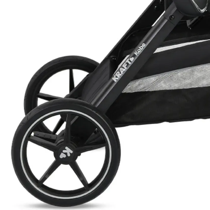 Kraft Kobe Capsule Çift Yönlü Doğumdan İtibaren 22 kg Taşıma 360° PU Tekerlek ile Mükemmel Manevra Sağlayan Travel Sistem-Seyahat Sistem Bebek Arabası Black Green - 11