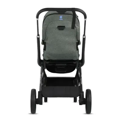 Kraft Kobe Capsule Çift Yönlü Doğumdan İtibaren 22 kg Taşıma 360° PU Tekerlek ile Mükemmel Manevra Sağlayan Travel Sistem-Seyahat Sistem Bebek Arabası Black Green - 10