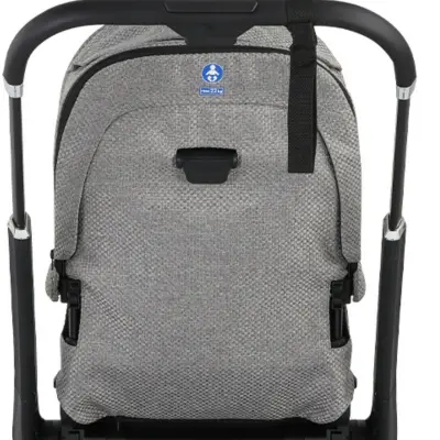 Kraft Kobe Capsule Çift Yönlü Doğumdan İtibaren 22 kg Taşıma 360° PU Tekerlek ile Mükemmel Manevra Sağlayan Travel Sistem-Seyahat Sistem Bebek Arabası Grey - 7