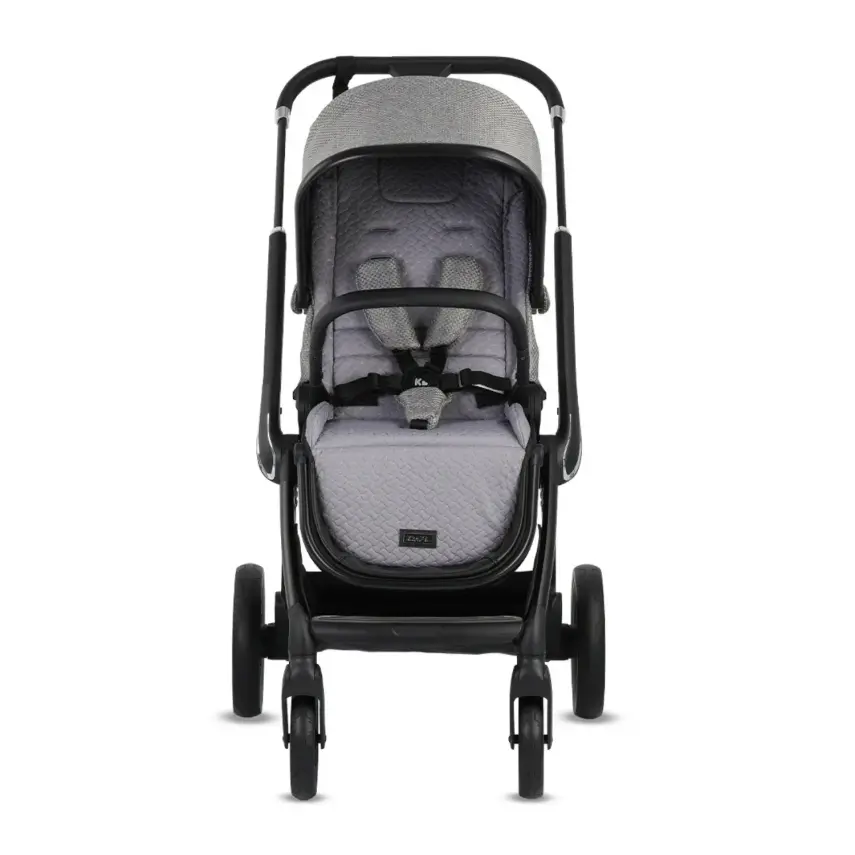 Kraft Kobe Capsule Çift Yönlü Doğumdan İtibaren 22 kg Taşıma 360° PU Tekerlek ile Mükemmel Manevra Sağlayan Travel Sistem-Seyahat Sistem Bebek Arabası Grey - 8
