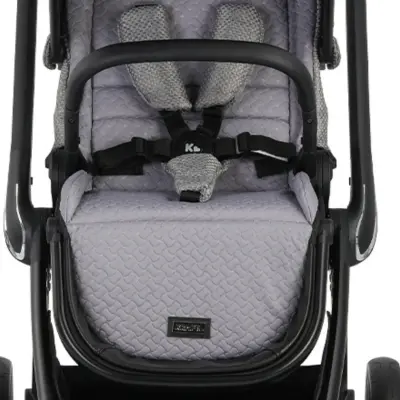 Kraft Kobe Capsule Çift Yönlü Doğumdan İtibaren 22 kg Taşıma 360° PU Tekerlek ile Mükemmel Manevra Sağlayan Travel Sistem-Seyahat Sistem Bebek Arabası Grey - 9