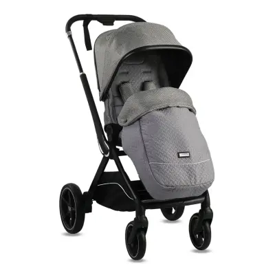 Kraft Kobe Capsule Çift Yönlü Doğumdan İtibaren 22 kg Taşıma 360° PU Tekerlek ile Mükemmel Manevra Sağlayan Travel Sistem-Seyahat Sistem Bebek Arabası Grey - 11