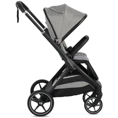 Kraft Kobe Capsule Çift Yönlü Doğumdan İtibaren 22 kg Taşıma 360° PU Tekerlek ile Mükemmel Manevra Sağlayan Travel Sistem-Seyahat Sistem Bebek Arabası Grey - 5