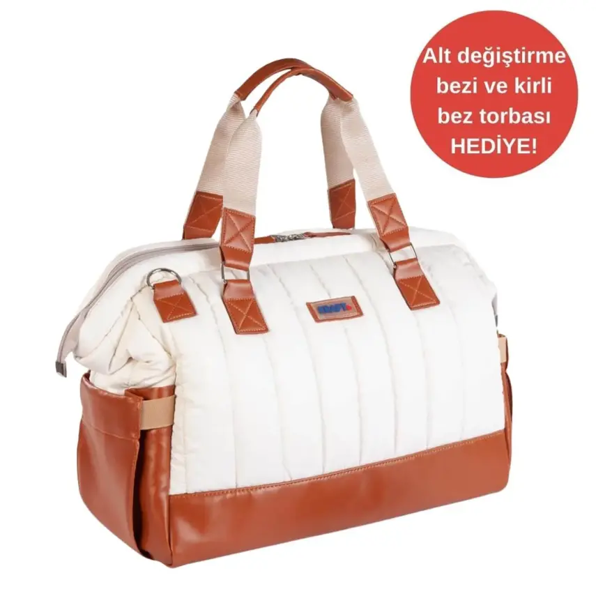 Kraft Lava Bebek Bakım Sırt Çantası Krem - 1