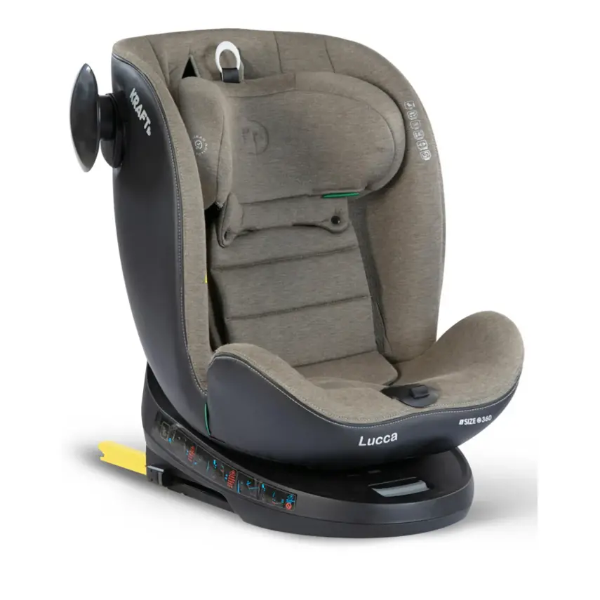 Kraft Lucca 360° Dönebilen Isofix Bağlantılı  I-Size Oto Koltuğu 0-36 Kg Beige - 1
