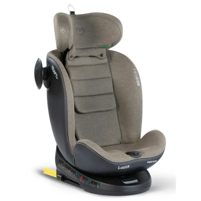 Kraft Lucca 360° Dönebilen Isofix Bağlantılı  I-Size Oto Koltuğu 0-36 Kg Beige - 2