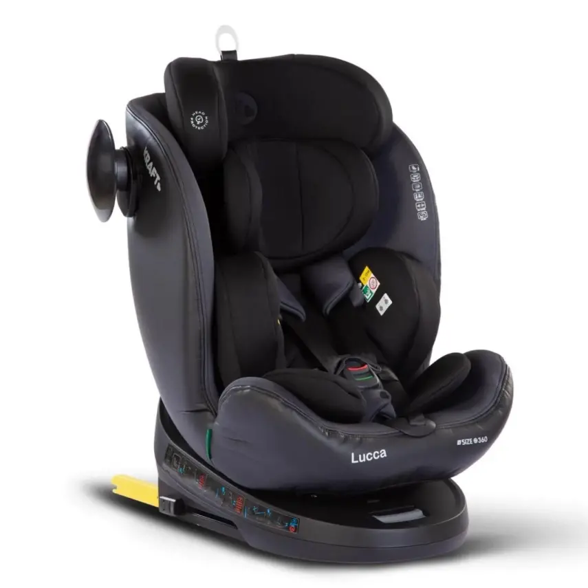Kraft Lucca 360° Dönebilen Isofix Bağlantılı I-Size Oto Koltuğu 0-36 Kg Black - 1