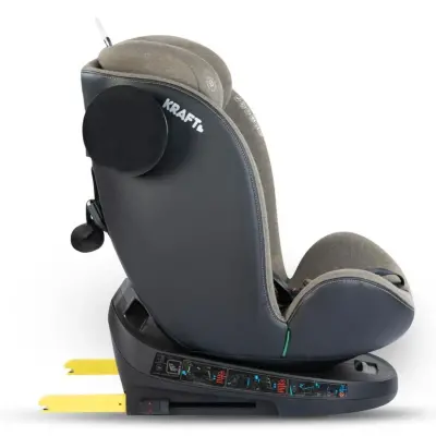 Kraft Lucca 360° Dönebilen Isofix Bağlantılı I-Size Oto Koltuğu 0-36 Kg Grey - 11
