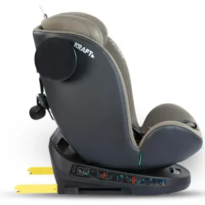 Kraft Lucca 360° Dönebilen Isofix Bağlantılı I-Size Oto Koltuğu 0-36 Kg Grey - 9