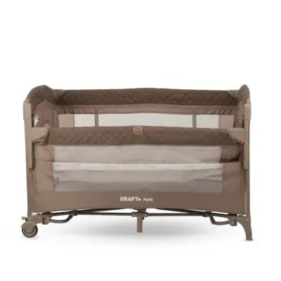 Kraft Paris Arakatlı Dönenceli Anne Yanı Oyun Parkı 70X120 Cm Beige - 4