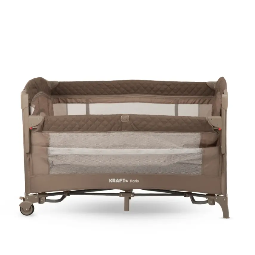 Kraft Paris Arakatlı Dönenceli Anne Yanı Oyun Parkı 70X120 Cm Beige - 4