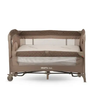 Kraft Paris Arakatlı Dönenceli Anne Yanı Oyun Parkı 70X120 Cm Beige - 6