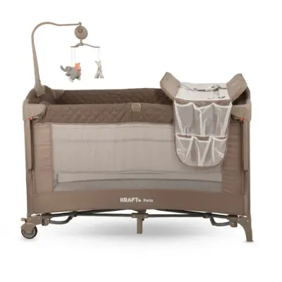 Kraft Paris Arakatlı Dönenceli Anne Yanı Oyun Parkı 70X120 Cm Beige - 3