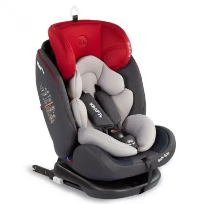 Kraft Safe Spin 360° Dönebilen İsofixli Oto Koltuğu 0-36 Kg Red Grey