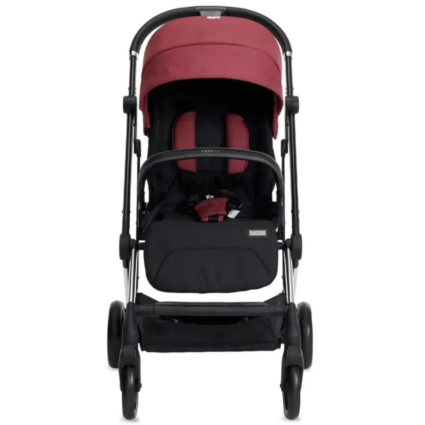 Kraft Tokyo Çift Yönlü Kullanılabilen 360 Travel Sistem Bebek Arabası Burgundy - 3