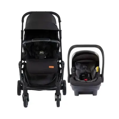 Kraft Viva I-Size Çift Yönlü Tek Elle Katlanabilir Travel Sistem Bebek Arabası Black (1)