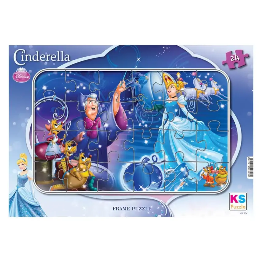 Ks Games 24 Parça Cinderella Frame Puzzle - 1