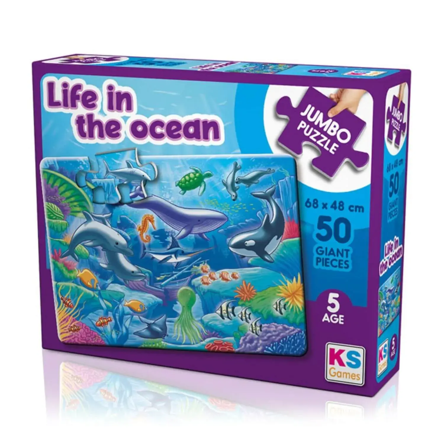 KS Games Life İn The Ocean Jumbo Puzzle 50 Parça | Hızlı Kargo