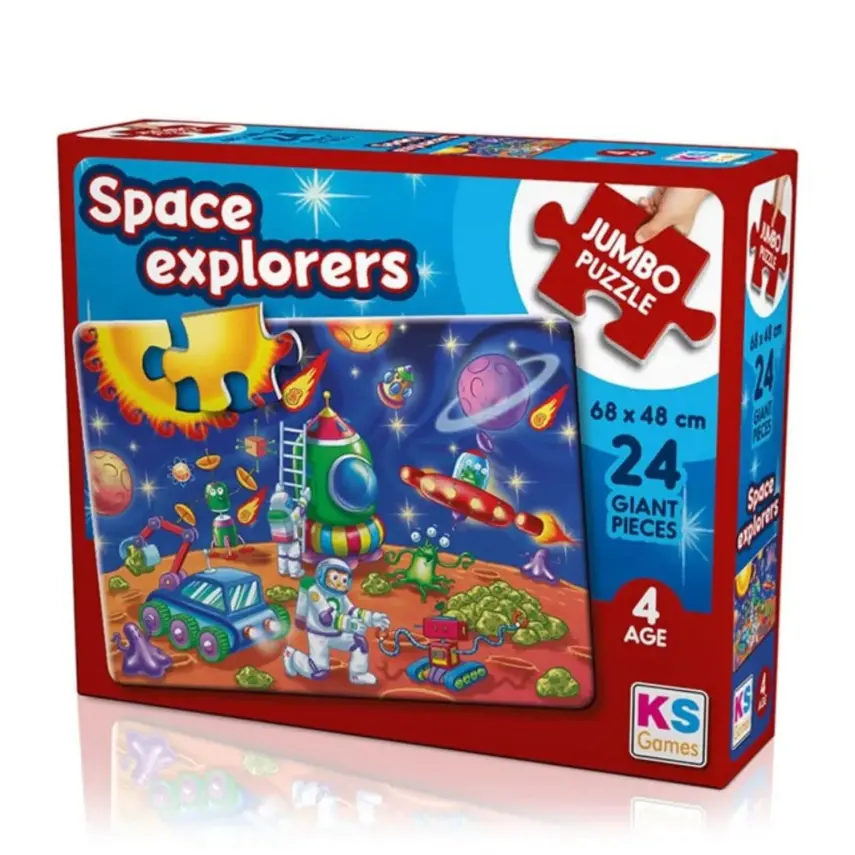KS Games Space Explorers Jumbo Puzzle 24 Parça - 1