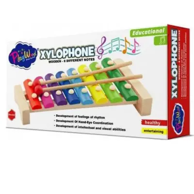 Kutuda Ahşap 8 Farklı Notalı Ksilofon (1)
