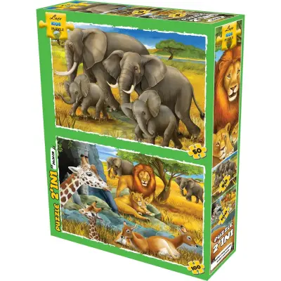 Laço Kids Safari Hayvanlar Puzzle 2in1
