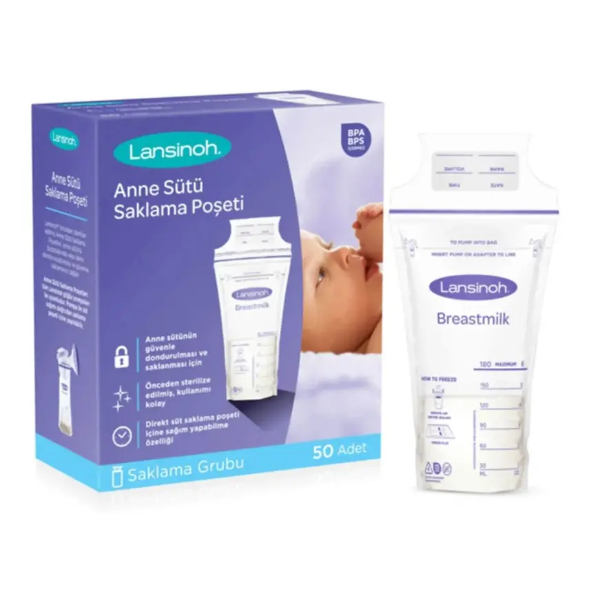 Lansinoh Manuel Göğüs Pompası + Süt Saklama Poşeti 50li - 5