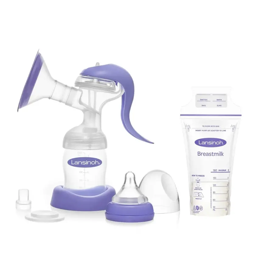 Lansinoh Manuel Göğüs Pompası + Süt Saklama Poşeti 50li - 1
