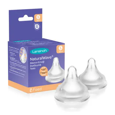 Lansinoh Natural Wave Silikon Biberon Emziği 2li Yavaş Akış