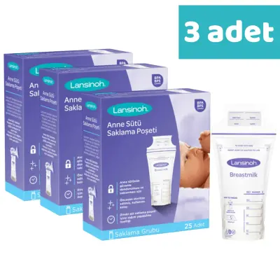 Lansinoh Süt Saklama Poşeti 25li x 3 Adet - 1