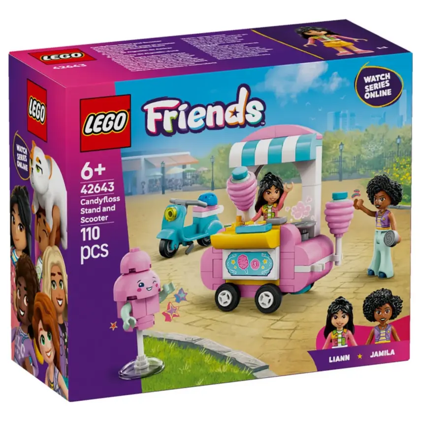 LEGO Friends Pamuk Şeker Standı ve Scooter 42643  - 1