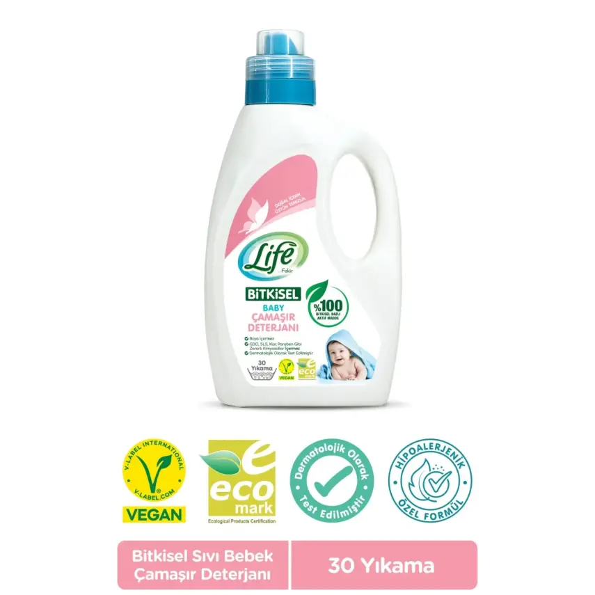 Life by Fakir Baby Bitkisel Bazlı Sıvı Çamaşır Deterjanı 1500 ml - 11