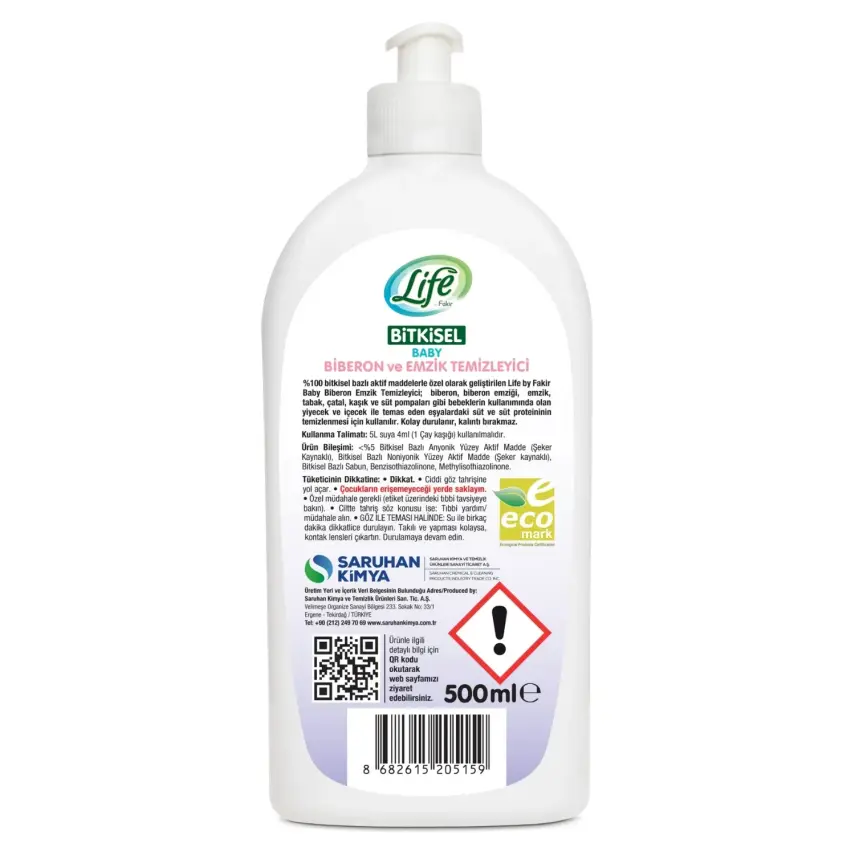 Life by Fakir Biberon Temizleyici 500ml - 2