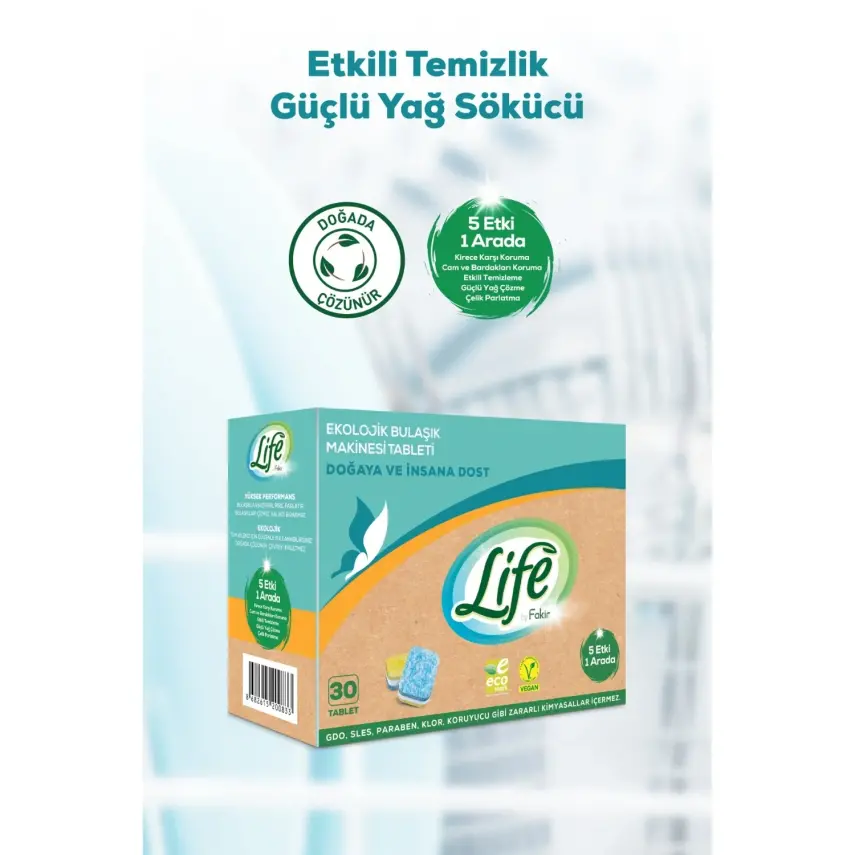 Life by Fakir Ekolojik Vegan Bulaşık Makinesi Tableti 30lu - 6